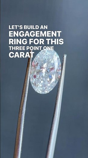 Creating a Custom 3.1ct Oval Diamond Engagement Ring in Platinum
