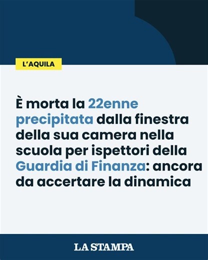 MORTA 22enne alla SCUOLA della GUARDIA di FINANZA a L'Aquila