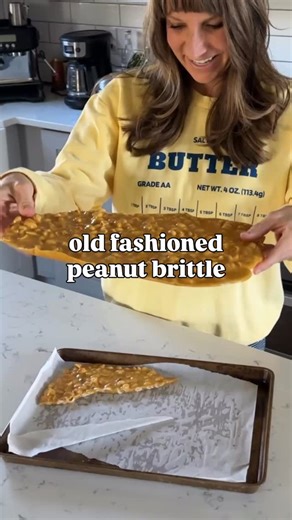 Homemade peanut brittle makes a perfect gift when wrapped in a festive tin with a ribbon tied on top. This homemade candy is easy to make, especially with an instant read thermometer! This recipe has vanilla added in at the end for a warm flavor, and baking soda makes it bubble up for that light, airy texture. Comment RECIPE and I’ll send it to you so you can try it for your weekend baking! https://www.tastesoflizzyt.com/peanut-brittle/ Homemade Christmas gift | Christmas candy | Tastes of Lizzy