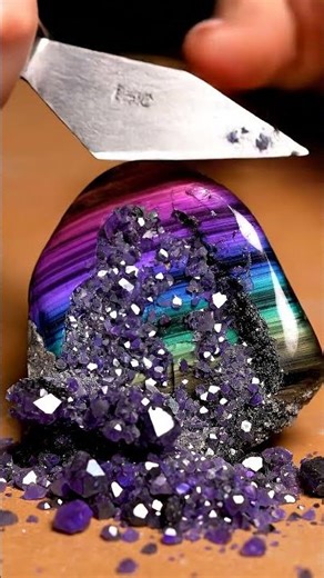 Rainbow Obsidian Object Sounds Satisfying #asmr #relaxing #satisfying