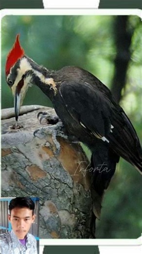 woodpecker with a strong beak #facts #usa #birds #shorts