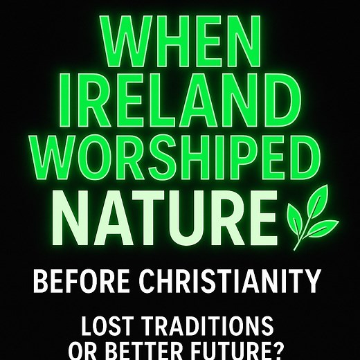 Before Christianity ever reached Ireland, the people worshiped nature itself 🌿☀️🌊. They believed the sun, moon, rivers, and trees carried divine power. Rituals were held in sacred groves, not churches. When Christianity arrived, these beliefs clashed—and many traditions were either erased or absorbed into the new faith. 🍀✝️ Do you think Ireland lost something magical when it gave up its nature-based religion? Or was Christianity a step forward? 💬 Comment below 👇—let’s debate it out. 🔄 Save