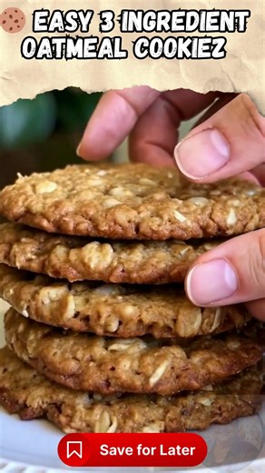 28K views · 177 reactions |  Easy 3 Ingredient Oatmeal Cookies...