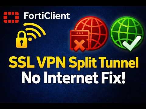 FortiGate SSL VPN Split Tunnel Internet Not Working After Connecting FortiClient | Issue Solved