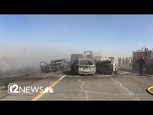 6 dead, a total of 13 hospitalized after fiery crash in Arizona