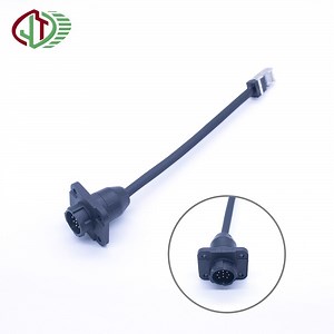 [Hot Item] Custom M20 to RJ45 Connector 9 Pin Male Female Waterproof Plug for Outdoor Lighting Non-Standard Connection Cable Wiring Harness