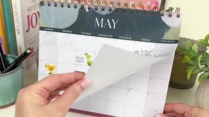 2026-2027 19 Month Standing Flip Desk Calendar, 8" X 10", Paint Strokes - Etsy