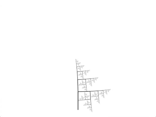 Watch this fractal binary tree grow iteratively. It's incredible how simple recursive algorithms can generate such lifelike complexity.