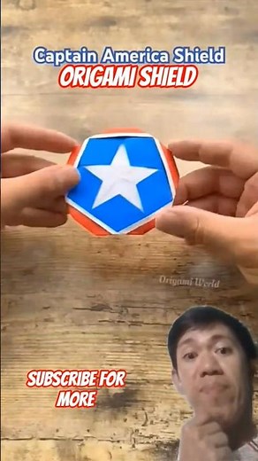 CAPTAIN AMERICA SHIELD ORIGAMI, PAPER FOLDING ART tutorial #origami #tutorial