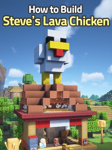 Minecraft Steve's Lava Chicken Build Tutorial 🍗🐔 #minecraft #minecraftbuilding #viral Song Credit: Steve's Lava Chicken Note Block cover by ‪ ⁨YT: NoteBlockMatt⁩ https://youtu.be/-XComvmsm2g
