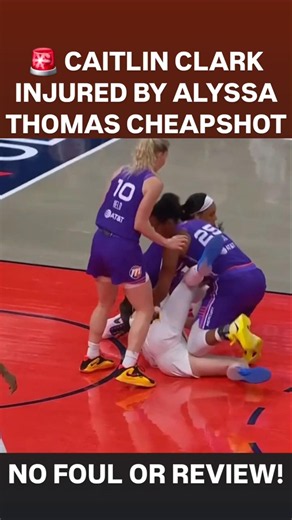 😱 CAITLIN CLARK INJURED, CHEAPSHOT BY ALYSSA THOMAS, NO CALL | Indiana Fever WNBA women's basketball