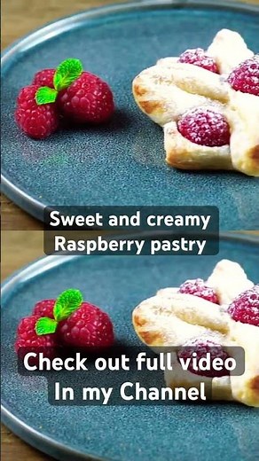 Easy Raspberry Puff Pastry | Homemade Dessert with Cream Cheese | Mini Dessert Idea