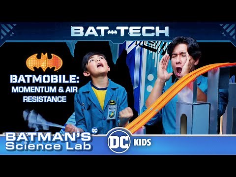 Batman's Science Lab | The Batmobile: Momentum & Air Resistance | ‪@dckids‬