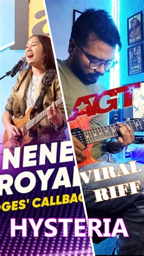 Nene Royal CRUSHES "Hysteria" by Muse on AGT! (Guitar) 🤯 #Shorts