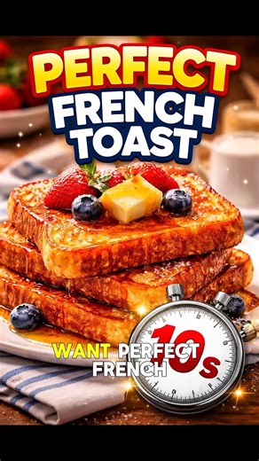 Perfect French Toast in 10 Seconds | Easy Breakfast Recipe. #frenchtoast