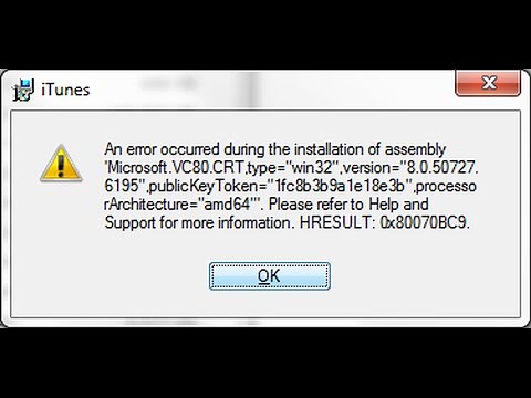 An error occurred during installation of assembly - fix