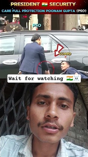 CARE FULL PROTECTION POONAM GUPTA 🇮🇳☠️🫣(PSO)#pso #armyofficer #rashtrapatibhavan #shorts