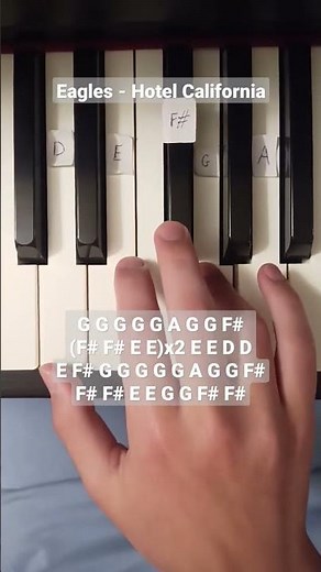 Eagles - Hotel California - piano tutorial
