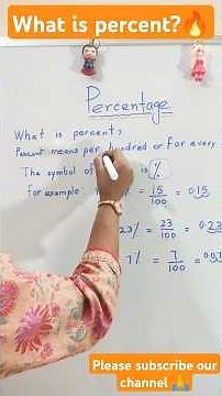 What is Percentage in Math? | % | Definition & Examples | Formula | #maths #percentage #shortvideo