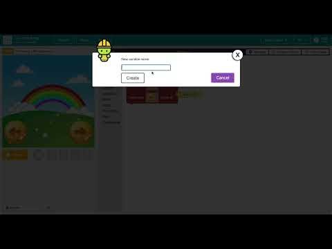 Code.org Sprite Lab - Lesson 2 - Create Variable "page_number" and Set to 0