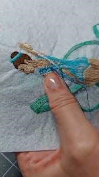 #needle painting,i stitched my daugther. #embroidery #diy #broderie