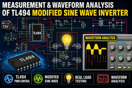 Measurement & Waveform Analysis of TL494 Modified Sine Wave Inverter