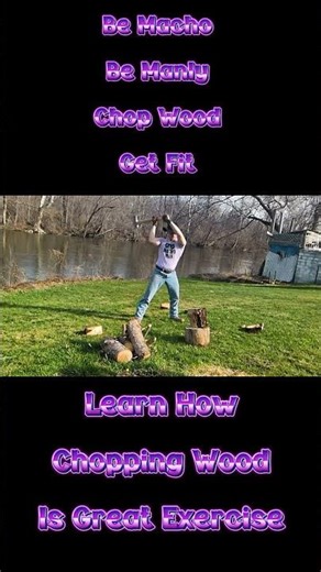 Macho wood chopping workout #fitness #axe #strength