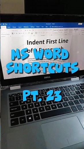 MS Word Shortcut Pt.23 How to Indent First Line of Paragraph #PCtutorial #MSword #ShortcutKeys