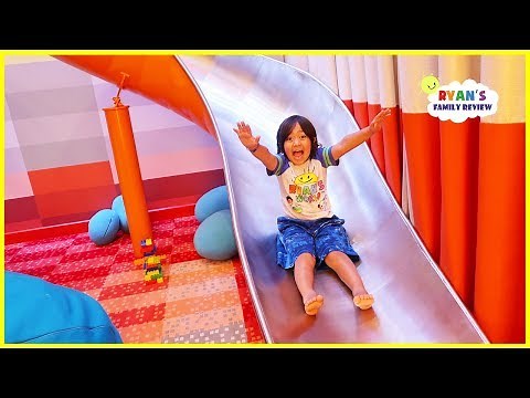 Giant Slide in our room on the cruise and fun indoor playground for kids!