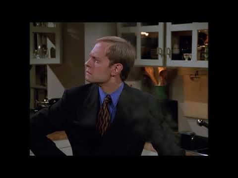 Frasier Niles burns his pants while at Frasier's Apartment scene