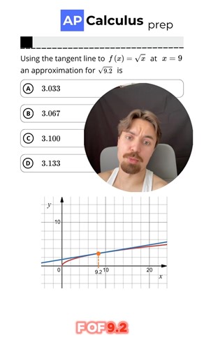 Tangent Line approximation on AP Calc exam #apcalculus #tangentline #approximation #calculus