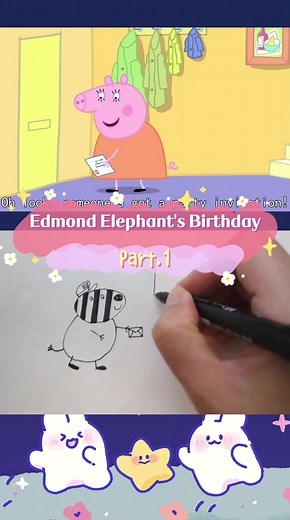 Edmond Elephant's Birthday Party with Peppa Pig and Friends