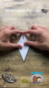 Origami Millennium Falcon #origami #origamitutorial #millenniumfalcon #starwars #starwarsfan #howtomakeorigami | Origami world