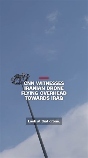 CNN's Chief International Correspondent @clarissawardcnn witnessed an Iranian drone flying overhead into Iraq. This comes after Iran launched retaliatory attacks against Israeli and US military bases in several countries. Follow live updates. https://cnn.it/4u4T1ba | CNN International