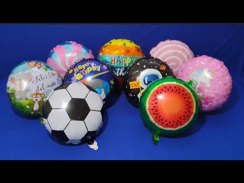 FUN SATISFYING MYLAR BALLOON BLOWING AND POPPING l SATISFYING VIDEO