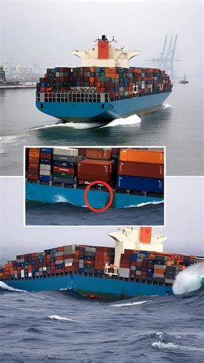 This video visually explains a worst-case maritime scenario. In the first scene, the ship is moving away from the viewer, appearing stable on the surface. In the middle, a major crack forms in the ship’s hull, allowing seawater to rush inside at an uncontrollable rate. In the final scene, the structural failure becomes catastrophic—the ship splits into two sections and begins to sink. Such incidents highlight the critical importance of hull integrity, structural maintenance, and strict safety re