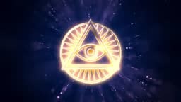 divine golden eye symbol of god, with an eye inside a triangle and...