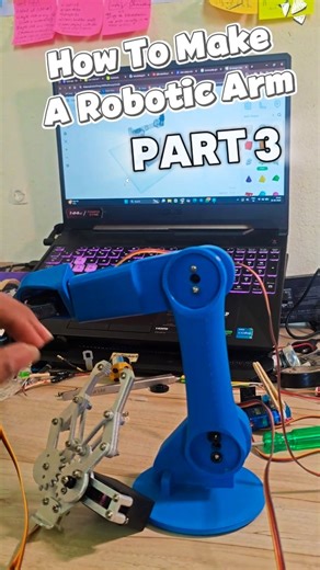 IOT Hub 🌐 on Instagram: "Part-3 How to controll the robotic arm using mobile #robotarm #iot #trending #miniprojects #arduino"