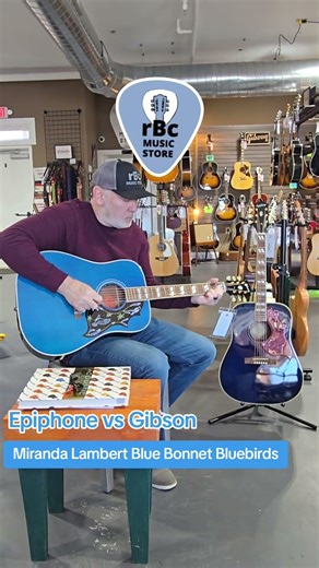 Comparison Epiphone/Gibson Miranda Lambert guitars. #rbcmusicstore #mirandalambert #gibson #epiphone