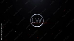 Lettering LW Logo Animation, Circle Lw Logo Animation Cinematic Effects On Black Background