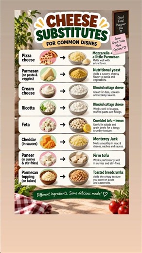8 Cheese Swaps You NEED to Know! 🧀😳 #shortsfeed #shorts
