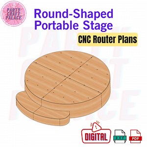 Round Portable Stage Plans: DIY Plywood Design for Parties - Etsy