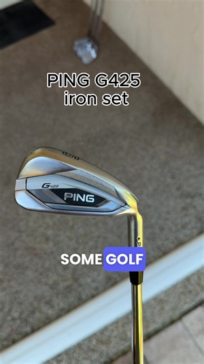 Ping G425 iron set, 5-PW plus UW, Black Dot, Dynamic Gold 105 S300 stiff steel shafts, right handed, .25