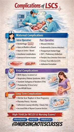 Complications of LSCS | C - section delivery | pregnancy | BSc nursing #compliation #lscs #delivery