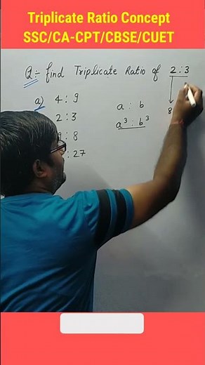 Triplicate Ratio|CA-CPT SSC #maths #algebra