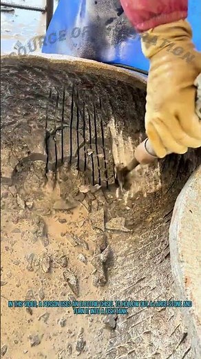 Making Stone Fish Tank with Electric Chisel