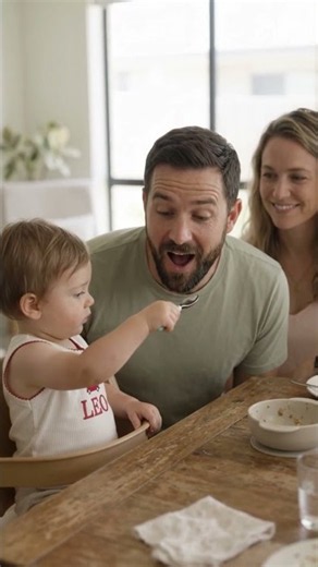 Dad thought he was feeding the baby... think again! 🤣 #cutebaby #baby #shorts