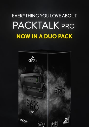 PACKTALK PRO - now in a DUO!!! One box. Two riders. 👥🏍️ We’ve seen a lot of requests for a duo pack, thanks for the feedback. 🙌 Now we’re curious… Who’s the second rider in your setup? 👀 Tag them below. 👇 #Cardo #Cardosystems #CardoFam #PacktalkPro