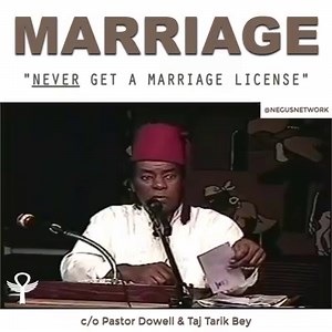 The 'Marriage License' is nothing more than a CONTRACT (i.e., Birth Certificate, Social Security Number, Driver License, etc.) that authorizes THEM to regulate y'all union (and the economy)... as we are deemed incompetent & unable to handle our own private affairs. The 'Marriage Certificate' is an INSTRUMENT used to claim the CHILD(ren) of such union AND any egg resting in the uterus of the wombman as chattel PROPERTY, hence 'Wards of the State'. Citizens (of a corporation), are synonymous with 