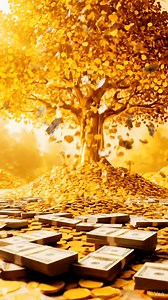 63K views · 9.4K reactions |  Golden Money Tree: Rain of Wealth and Prosperity  #GoldenTree #MoneyRain #WealthAndProsperity #Abundance | Bhakti Marg world | Facebook